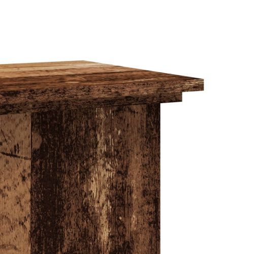 Поставка за растения старо дърво 33x33x100 см инженерно дърво