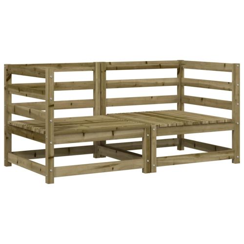 Градински ъглови дивани, 2 бр, 70x70x67 см, импрегниран бор
