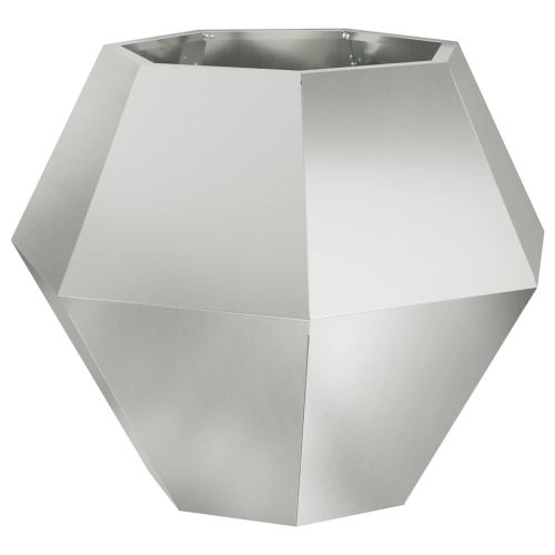Кашпа Сребристо 75 x 75 x 60 см Поцинкована стомана