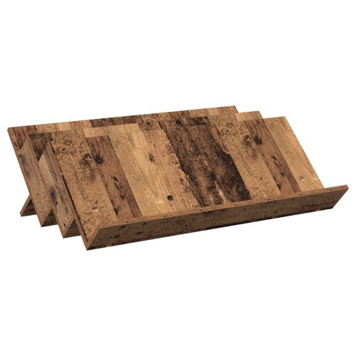 Етажерка за списания с рафт Старо дърво 90 x 53 x 28,5 см