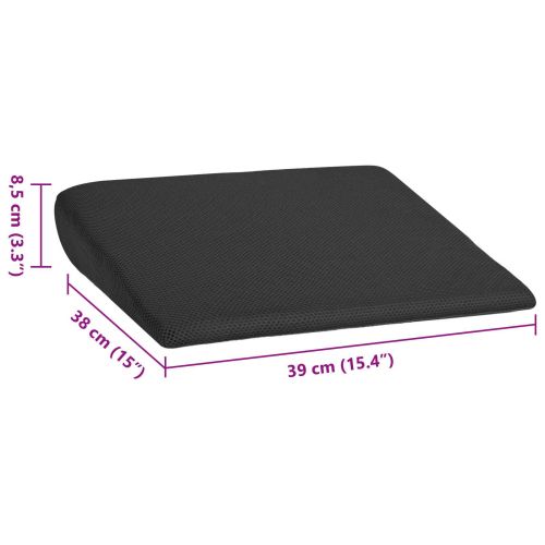 Възглавница за сядане Черно 39 x 38 x 8,5 см PU пяна