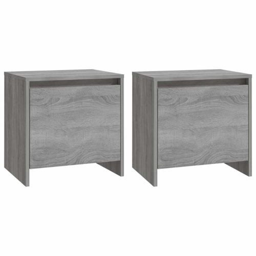 Нощни шкафчета 2 бр сив сонома 45x34x44,5 см инженерно дърво
