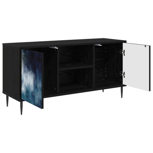 ТВ шкаф RAALTE 102 x 33 x 51 см Черен дъб Инженерна дървесина