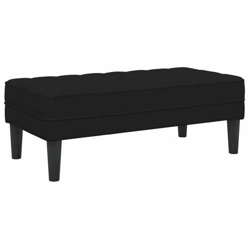 Пейка с възглавница Черно 113 x 57 x 39 см Кадифе