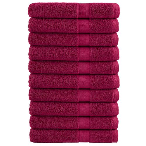 Премиум кърпи SOLUND 10 бр бордо 100x200 см 600 gsm