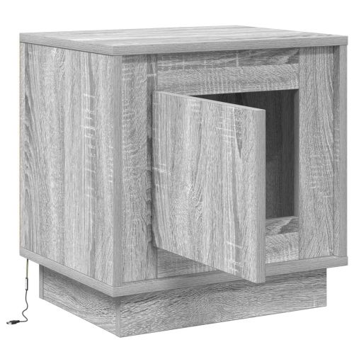 Нощен шкаф Сив 44 x 34,5 x 45 см Инженерна дървесина