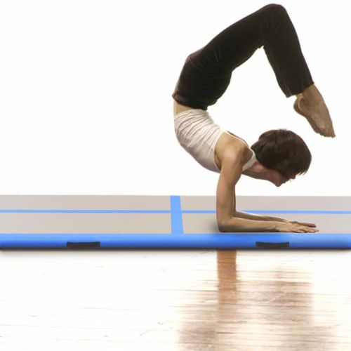 Надуваем дюшек за гимнастика с помпа, 400x100x10 см, PVC, син
