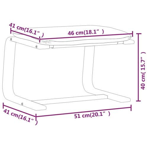 Табуретка, светлосива, 51x41x40 см, текстил