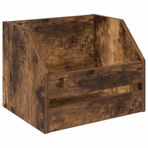 Кутия за винилови албуми Опушен дъб 38 x 30 x 29 см