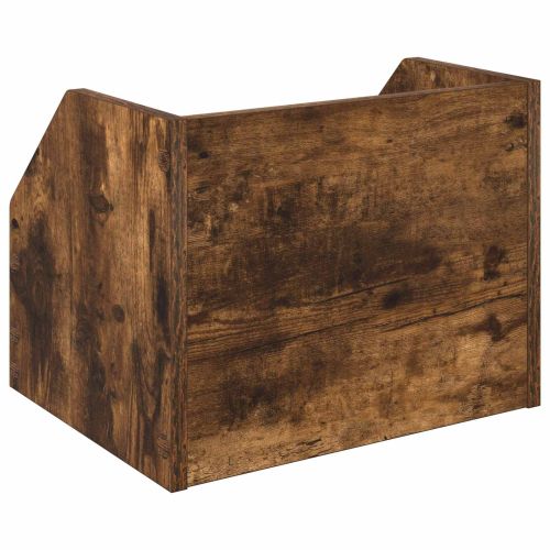 Кутия за винилови албуми Опушен дъб 38 x 30 x 29 см