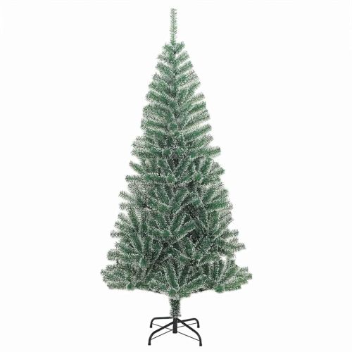 Изкуствена коледна елха със сняг и LED светлина 240 cm