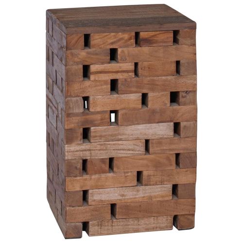 Стук Естествен 29 x 29 x 48 см Масивна регенерирана дървесина