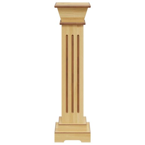 Класическа стойка за цветя квадрат светло дърво 17x17x66 см МДФ
