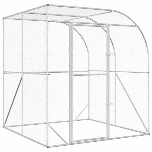 Кокошарник Сребристо 200 x 200 x 215 см Поцинкована стомана