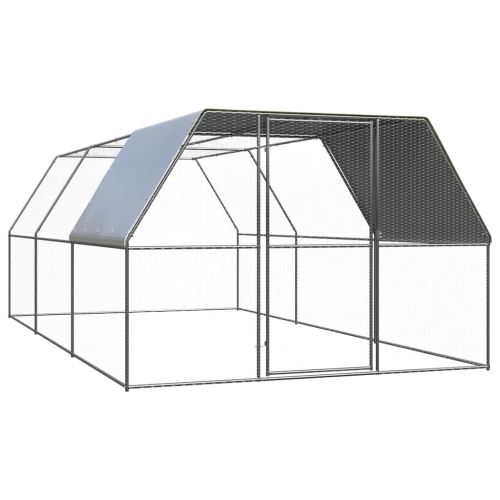 Птичарник на открито, 3x6x2 м, поцинкована стомана