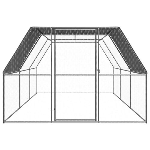 Птичарник на открито, 3x6x2 м, поцинкована стомана