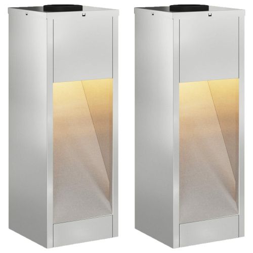Слънчев LED светлинен указател 2 бр. Топло бяло 18 x 18 x 50 см