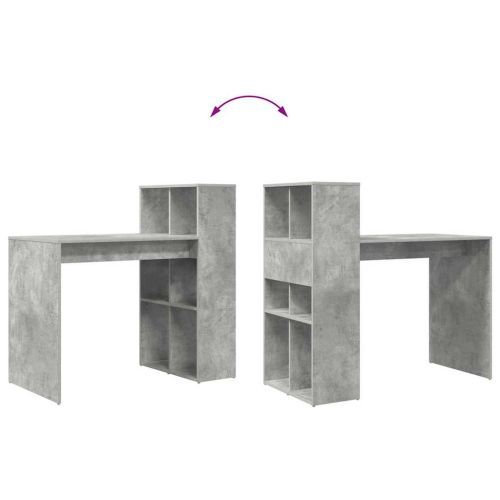 Бюро Циментено сиво Инженерна дървесина 108 x 55 x 103.5 см