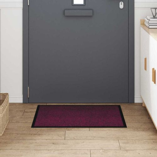 Мат за врата Виненочервен 60 x 80 x 1,2 см Тедди плат