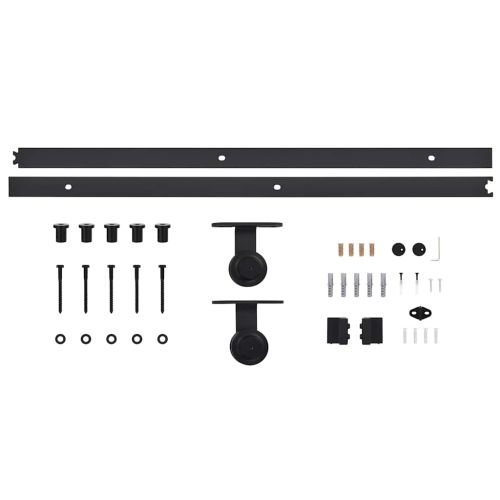 Плъзгаща се врата с механизъм, ESG стъкло и алуминий, 76x205 см
