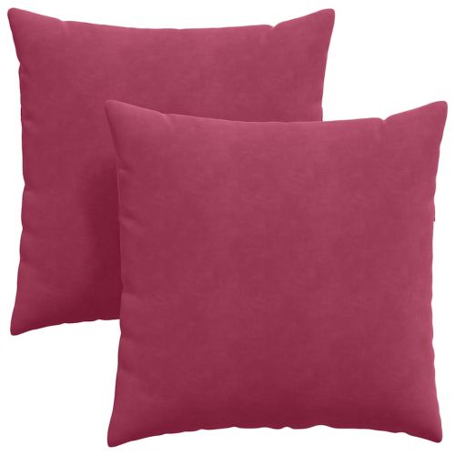 Диван възглавници 2 pcs Виненочервен 60 x 60 cm Кордюрова тъкан