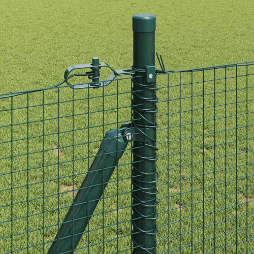 Заварена мрежа от тел с бетонен основание 10 x 1 m Зелено Мрежа