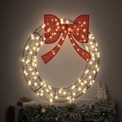Венец Топло бяло 120 x 120 x 10 cm Ратан 150 LED светодиода