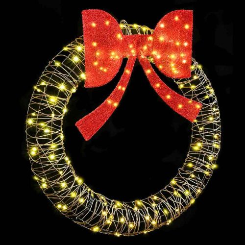 Венец Топло бяло 120 x 120 x 10 cm Ратан 150 LED светодиода