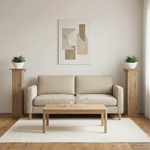 Стойка за растения 2 бр. Дъб артизан 30,5 x 30 x 100,5 см