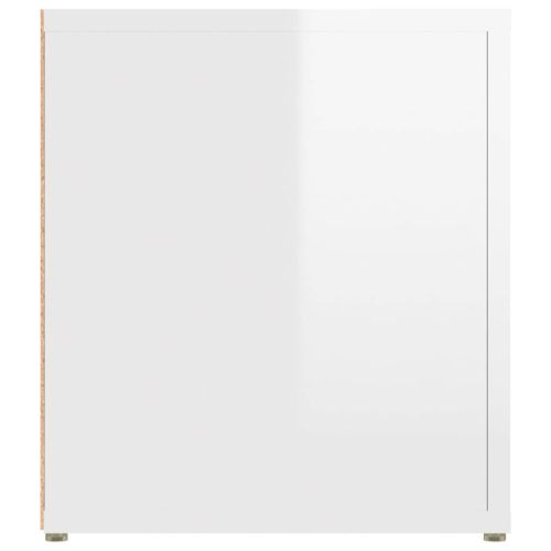 ТВ шкафове 2 бр, бял гланц, 80x31,5x36 см инженерно дърво