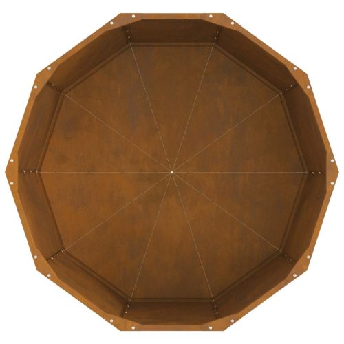 Кашпа Ръждясало 90 x 90 x 50 cm Патинираща стомана