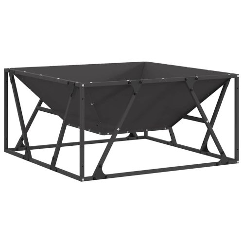 Огнен съд Черно 80 x 80 x 40 cm Патинираща стомана