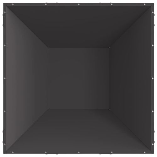 Огнен съд Черно 80 x 80 x 40 cm Патинираща стомана