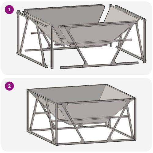 Огнен съд Черно 80 x 80 x 40 cm Патинираща стомана