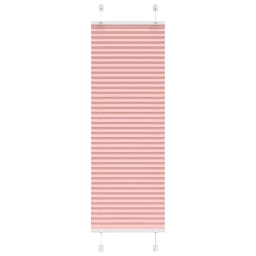 Плисирана щора, розова, 45x100 см, ширина на плата 44,4 см, полиестер