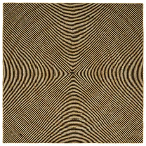 Килим за площ Черно 240 x 240 cm юта
