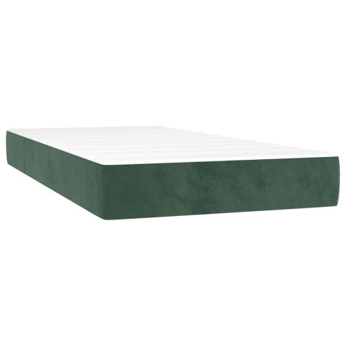 Матрак с покет пружини 100 x 210 x 20 см Тъмнозелено