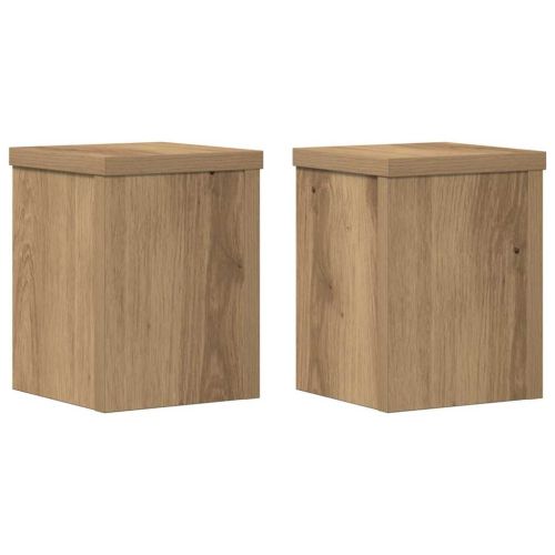 Стойка за растения 2 бр. Дъб 15 x 15 x 20 см