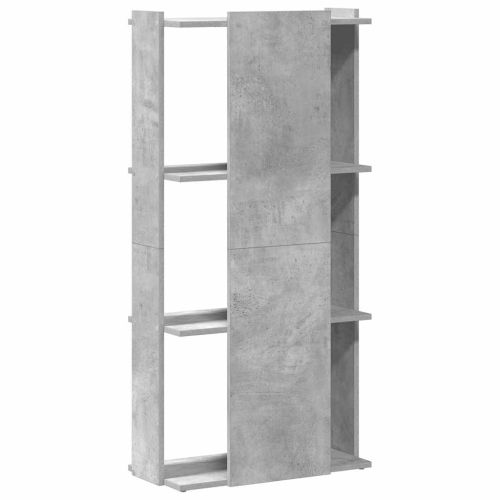 Библиотека 3 рафта бетонно сива 60x30x120 см инженерно дърво