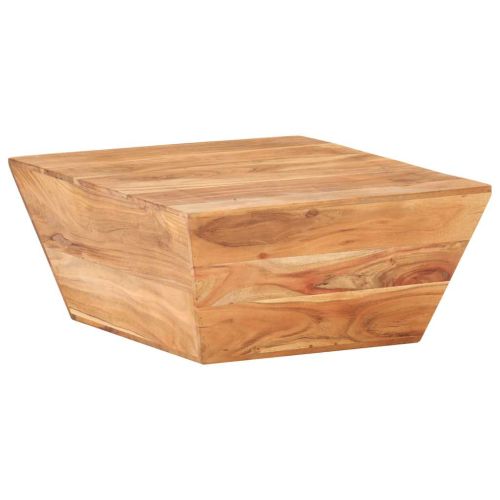 Маса за кафе, V-образна, 66x66x30 см, акациево дърво масив