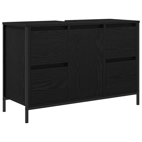 Комплект мебели за баня 3 бр. Черния дъб 36 x 35 x 165 см