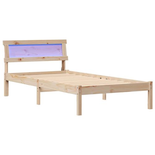 Рамка за легло Кафяво 90 x 200 cm Солидно борово дърво