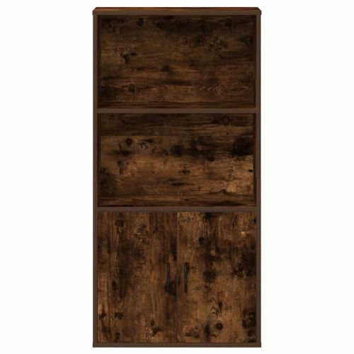 Библиотека, опушен дъб, 60x24x120 см, инженерно дърво