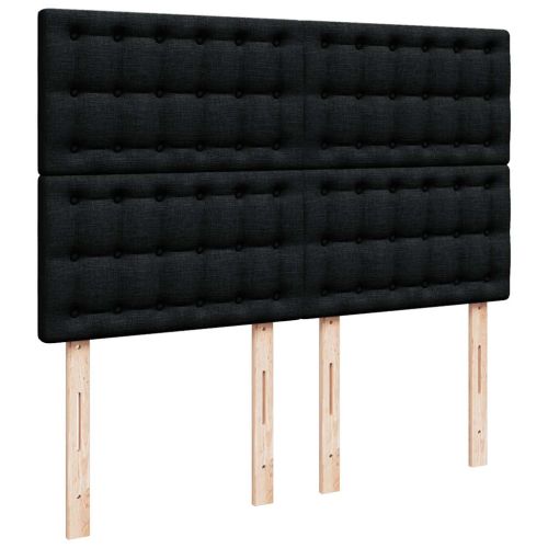 Османско легло с матрак & LEDs черен 140x190 cm Fabric
