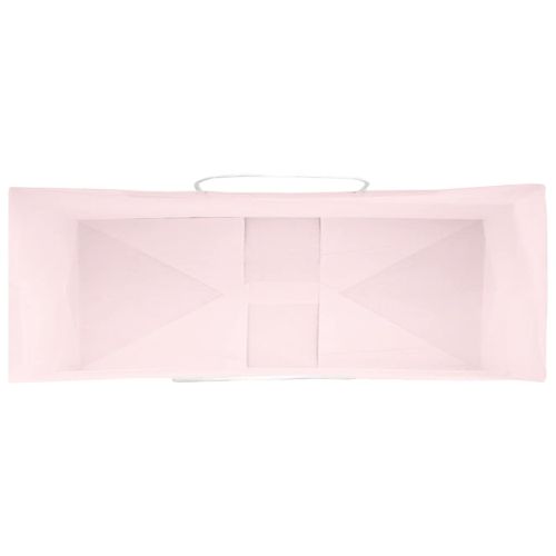 Хартиени торбички 250 бр с дръжки розови 45x17x48 см