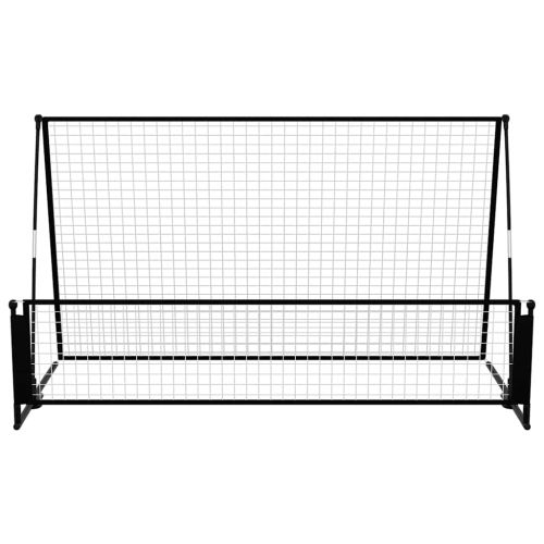 2-в-1 футболна врата с рикошет, 202x104x120 см, стомана