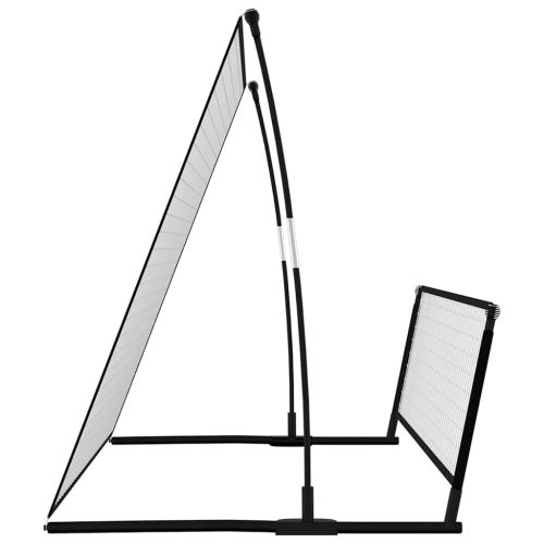 2-в-1 футболна врата с рикошет, 202x104x120 см, стомана