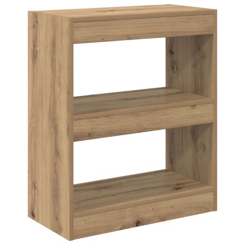 Шкаф за книги 2 нива 60 x 30 x 72 см Инженерна дървесина Дъб