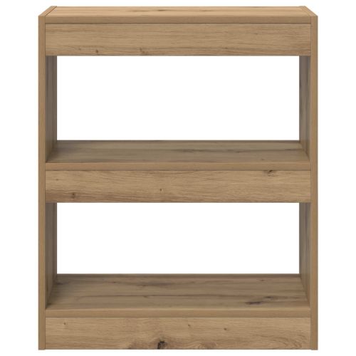 Шкаф за книги 2 нива 60 x 30 x 72 см Инженерна дървесина Дъб