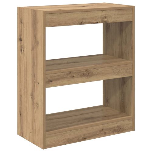 Шкаф за книги 2 нива 60 x 30 x 72 см Инженерна дървесина Дъб